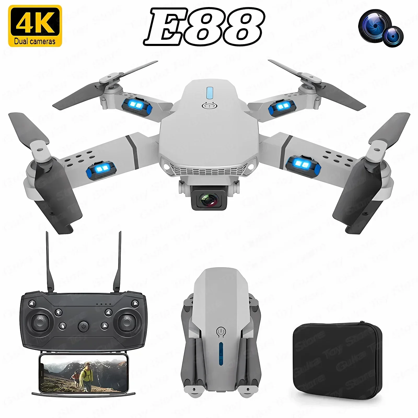 Drone Battery Case - E88 Pro WIFI FPV Drone grandangolare