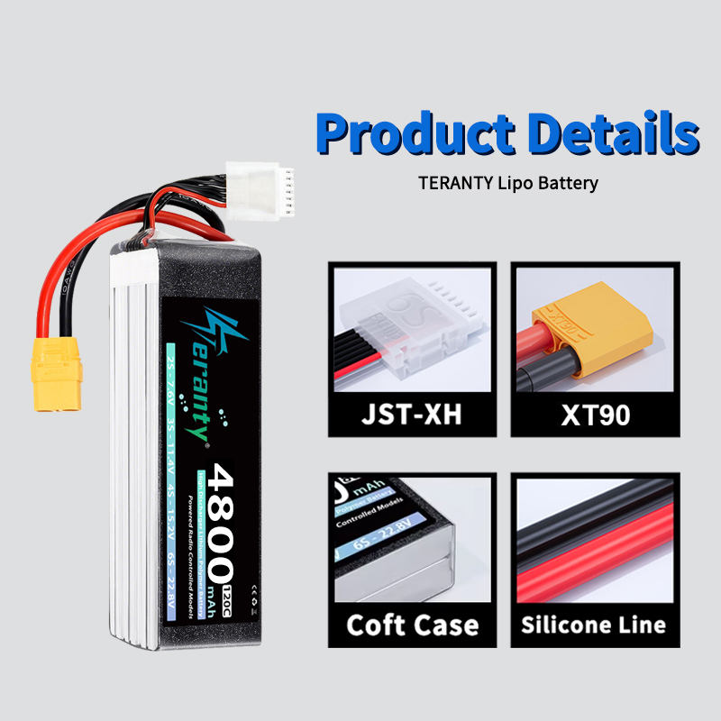 Batteria Lipo TERANTY 6S 4800m - Drone Battery Connector recensione e prezzo